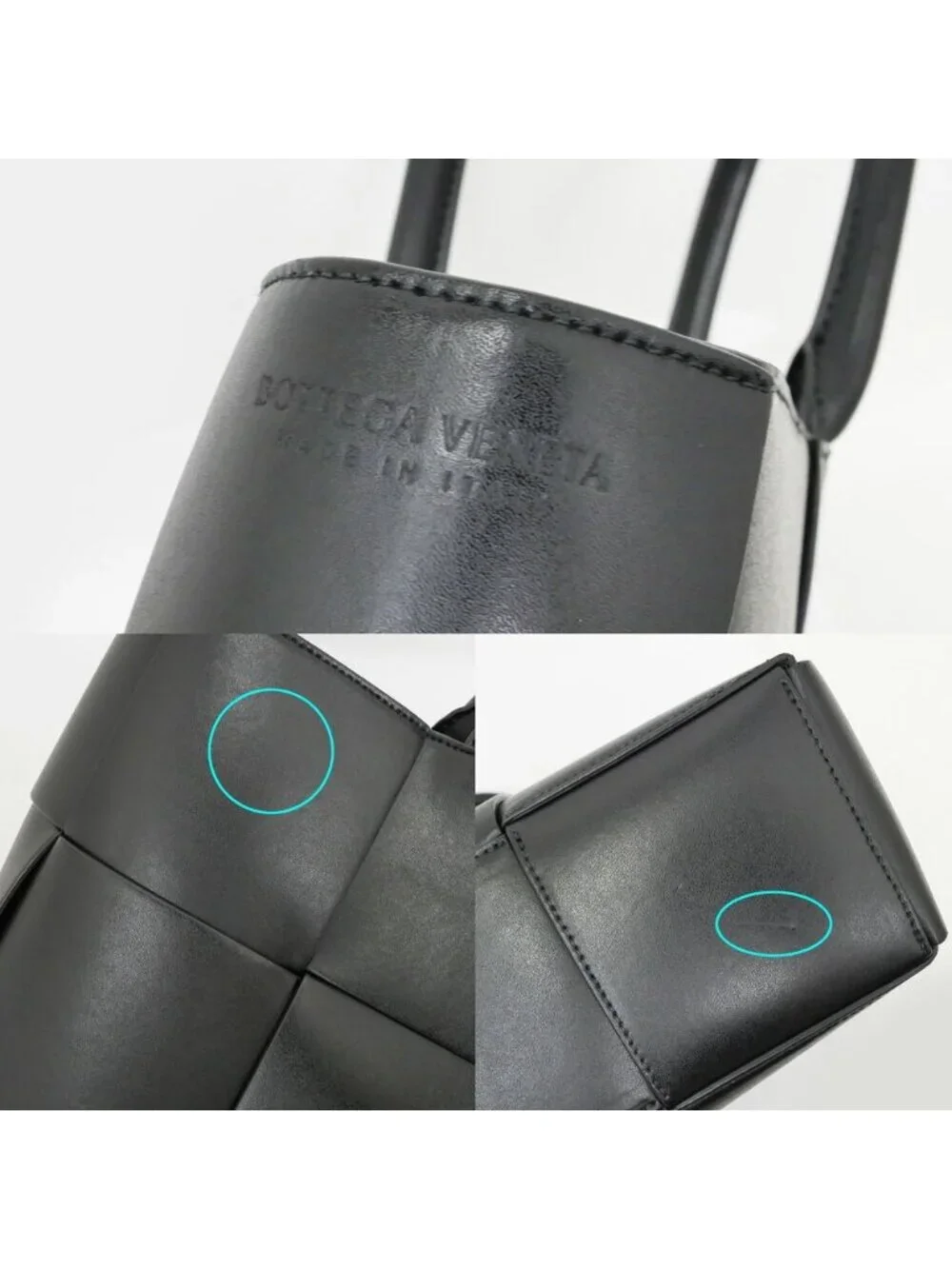 Bottega Veneta Arco Tote Black Intrecciato Calf Leather